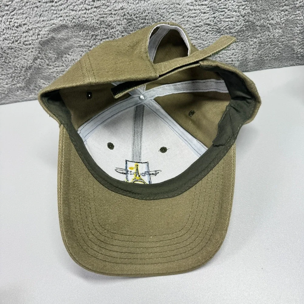 Sodima Paris France Eiffel Tower Baseball Hat Cap Green Brown Adjustable OSFM